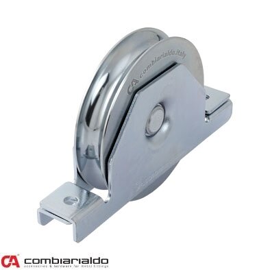 C425IX/80/16 Kladka ø 80 mm pro zapuštění do jeklu, O profil, nosnost 200 kg, nerezová / AISI304