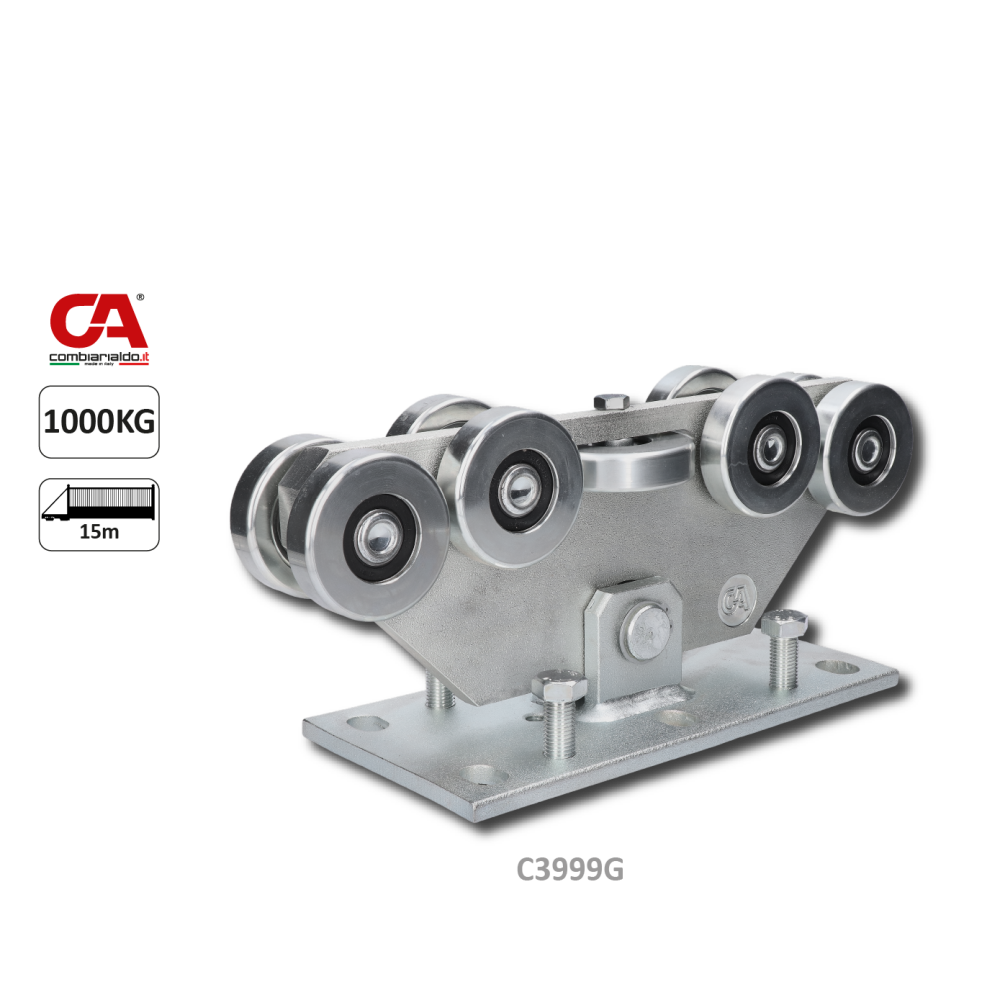 Vozík GRANDE pro samonosný systém Combi Arialdo do 1500 kg, 9 kolečkový