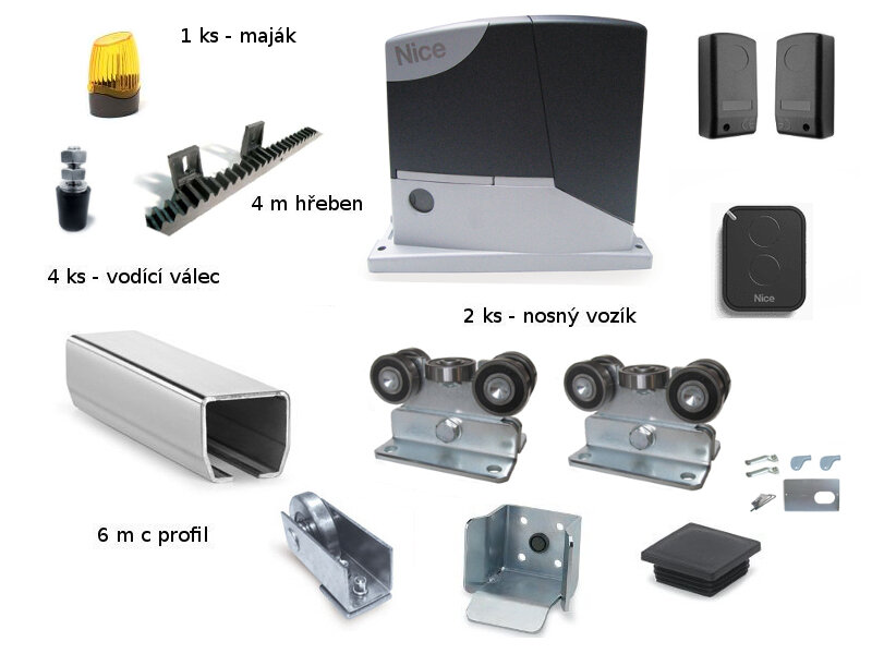 HIT60RD - Komplet pro samonosnou posuvnou bránu do 400 kg