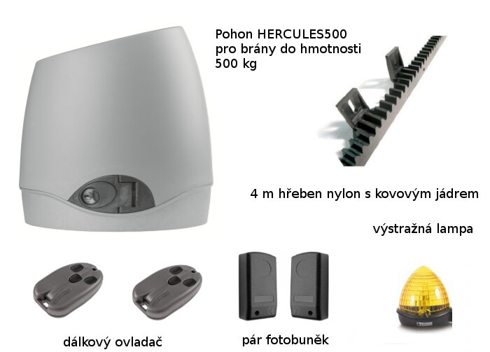 HERCULES500 - sada pohon posuvných bran do 500 kg