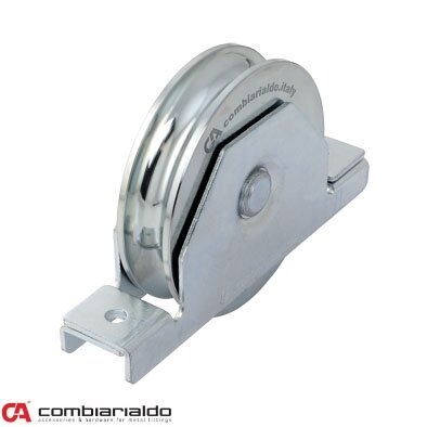 Kladka ø 90 mm pro zapuštění do jeklu dvouložisková Combi Arialdo, U20 profil, nosnost 390 kg