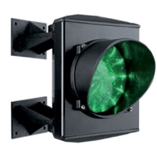 LED jednokomorový semafor kovový - zelený 24 V