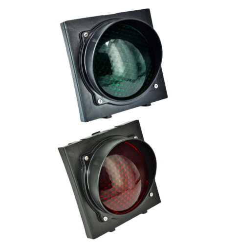 LED dvoukomorový semafor plastový 230 V