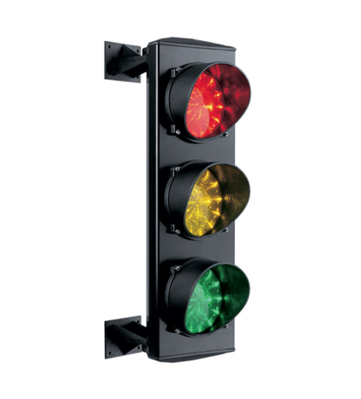 ASF25L3GRV230 - LED tříkomorový semafor kovový 230 V