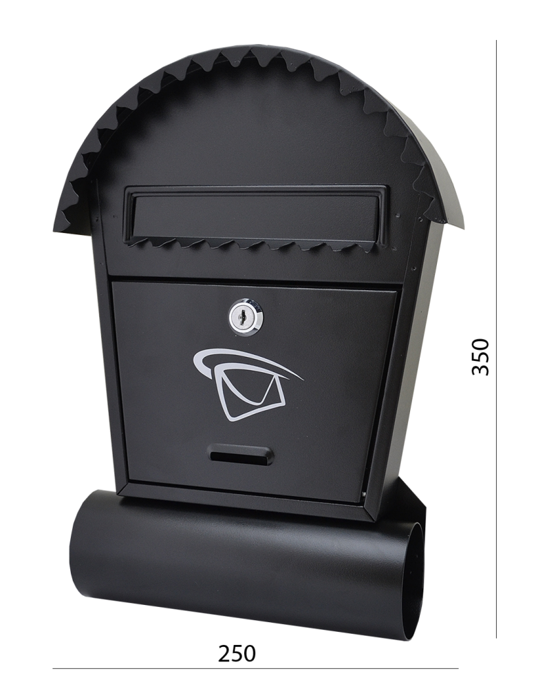 Poštovní schránka H 250 x L 330 x W 50 mm