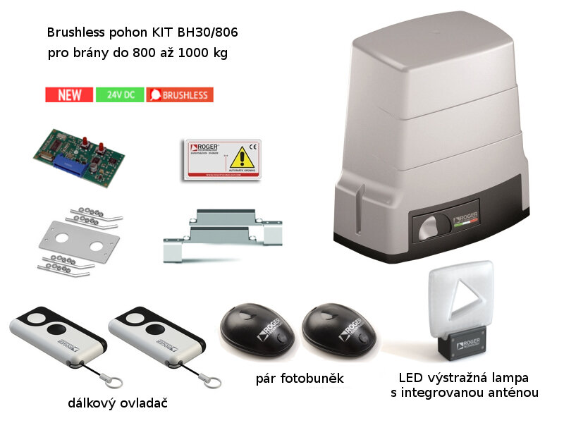 KIT BH30/806 BRUSHLESS pohon pro posuvnou bránu do 800 - 1000 kg