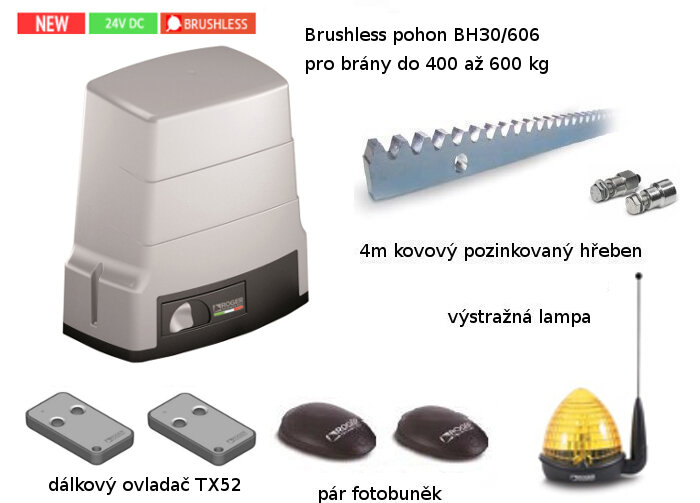 BH30/606 BRUSHLESS pohon pro posuvnou bránu do 400 - 600 kg