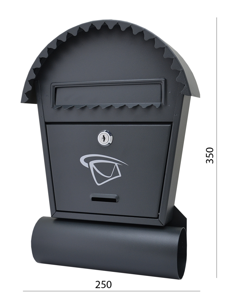 Poštovní schránka H 250 x L 330 x W 50 mm