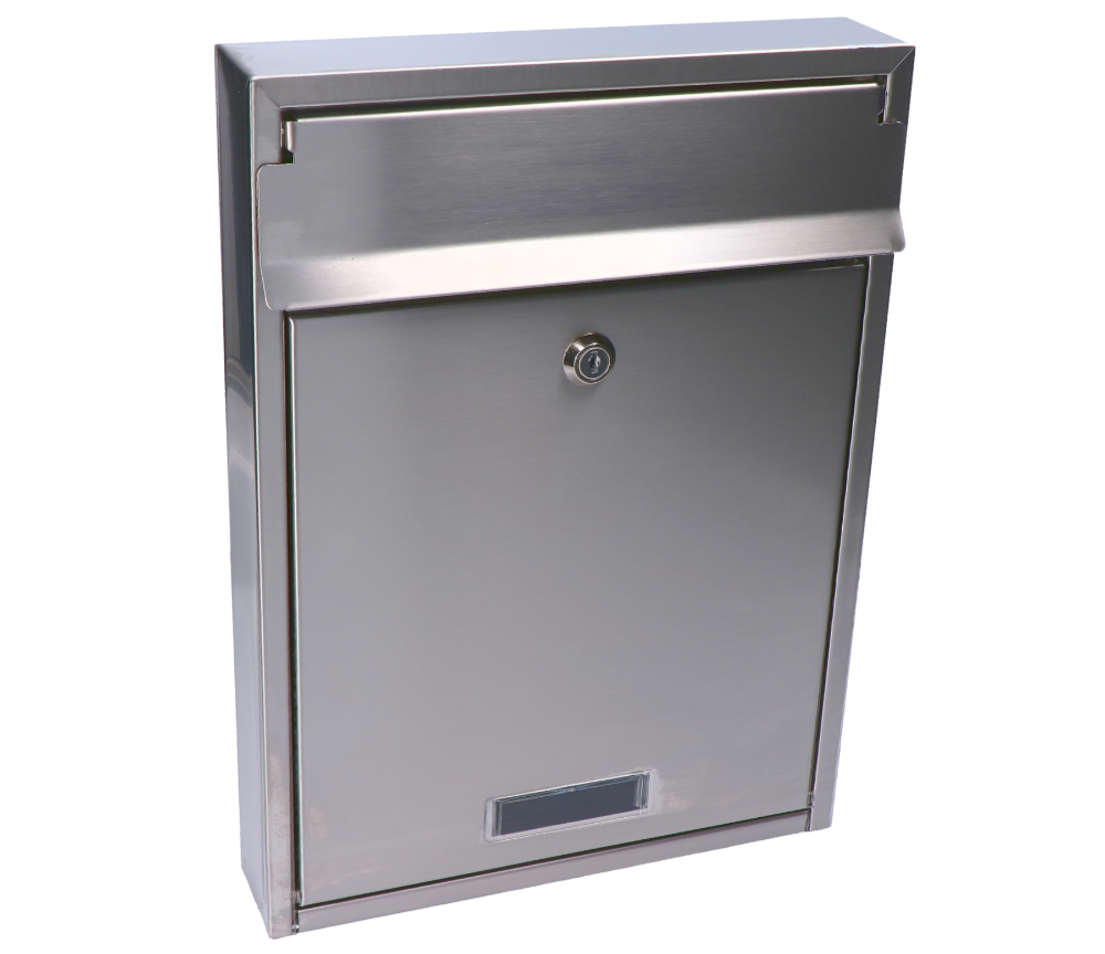 Poštovní schránka (265x360x55 mm), max. formát listu: C4, broušená nerez K320 / AISI304