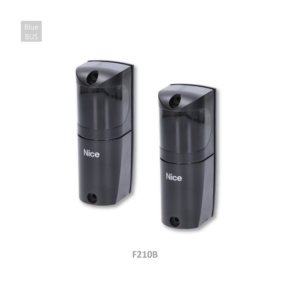 F210B - Pár fotobuňěk, nastavitelné 210°/30°, dosah paprsku 30 m, systém BlueBus