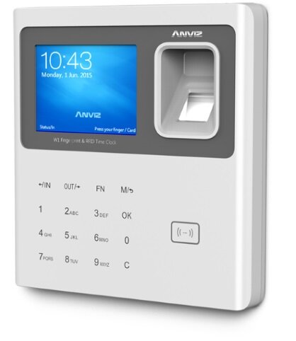 W1 - plnohodnotný docházkový systém na otisk prstu nebo kartu