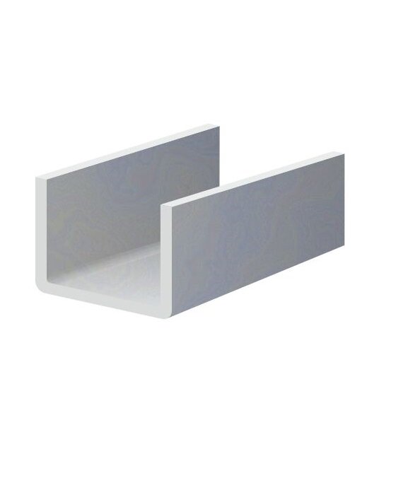 U profil L-2000 mm, 25x57x25x1,5 mm, zinkovaný plech, použití pro lamelu KLZ60Zn, cena za 2 metrový kus