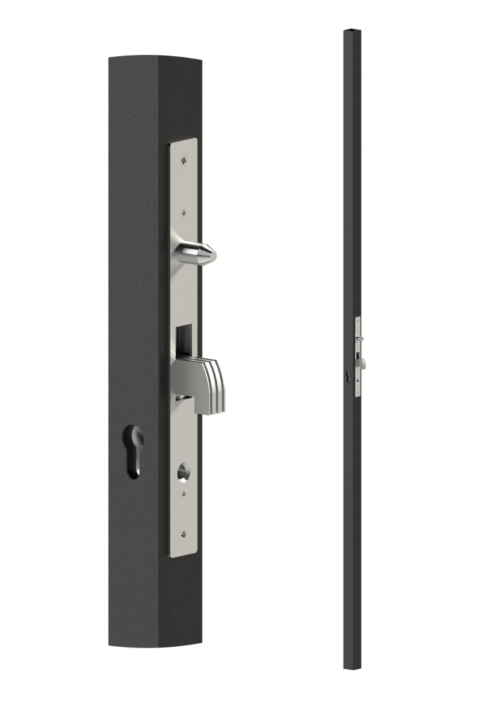 Profil 40x40x1,5 mm, H=2000 mm se zámkem, vhodný pro rám posuvné branky, bez povrchové úpravy, bez vložky