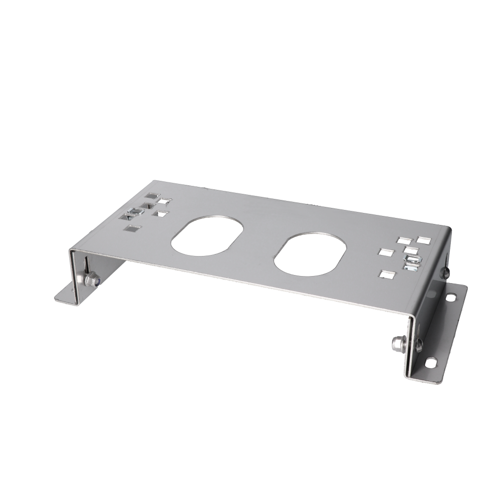 Univerzální podstavec pro pohon samonosného systému, určený na betónový základ, výškově nastavitelný 65-85mm, nerezový