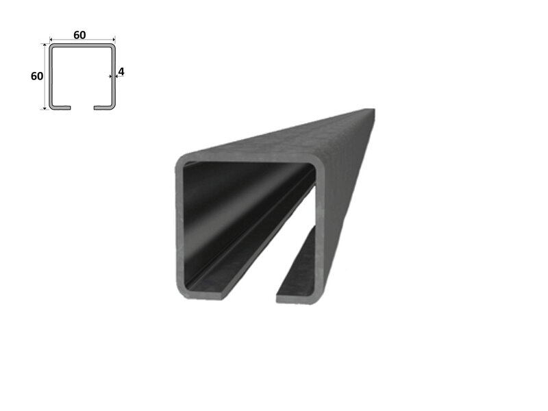 C60X - nosný C profil 60x60x4 mm pro samonosné posuvné brány