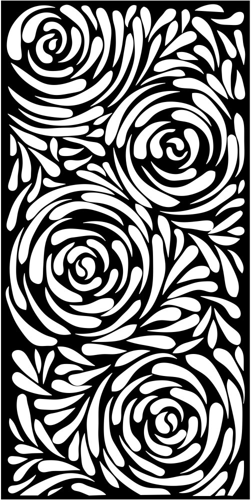 Designová kovová výplň, laserem vypálený vzor 1020, rozměr 1000x2000x3,0 mm, bez povrchové úpravy