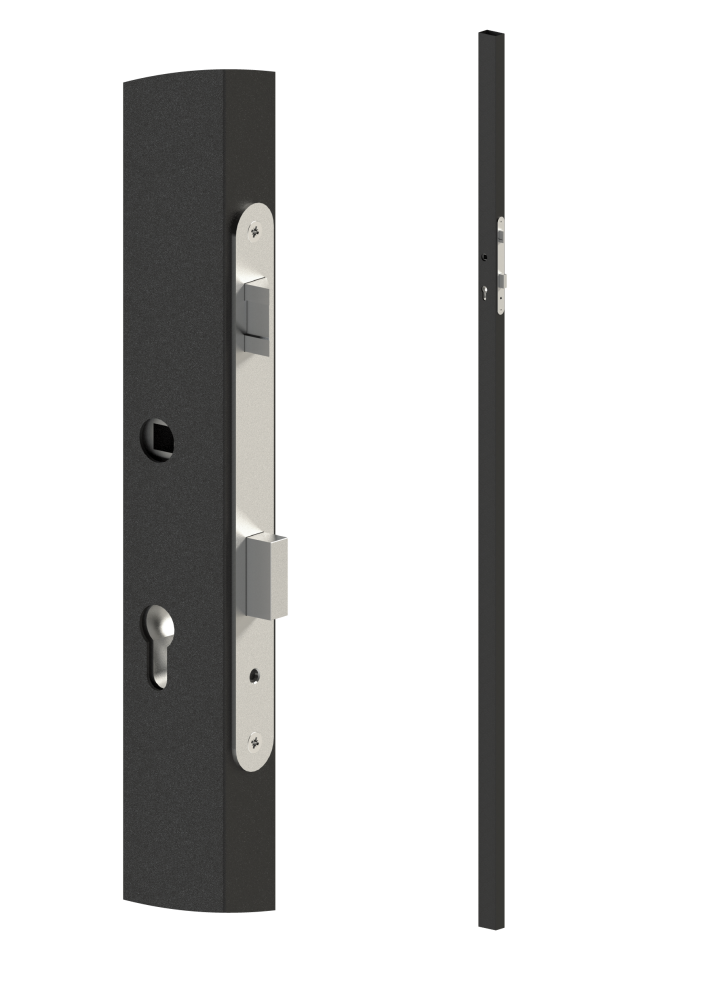 Profil 50x30x1,5 mm H-2000 mm se zámkem, vhodný pro rám branky, bez povrchové úpravy, zámek nemá predlisovaný profil pro zápust