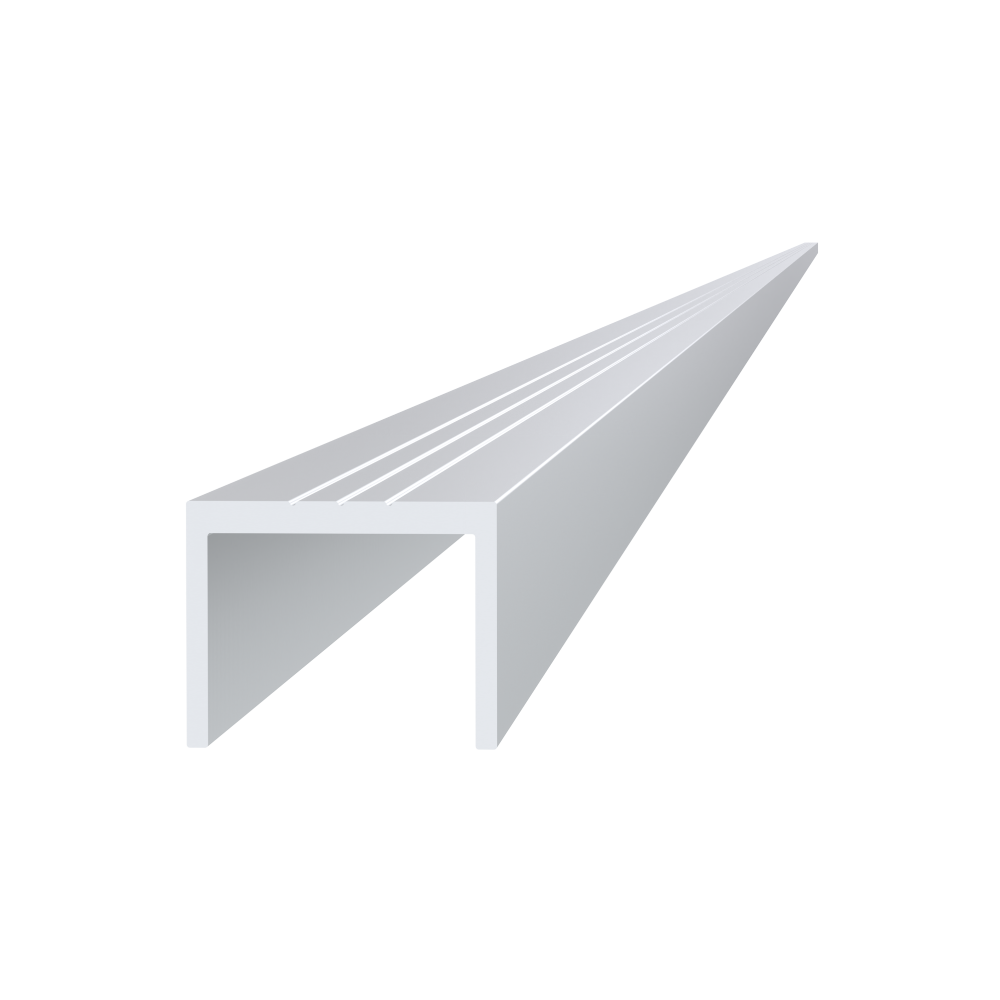 U profil 29x22x6000 mm, materiál EN AW-6060 T66, přírodní hliník bez povrchové úpravy, cena za KUS