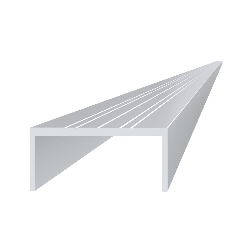 U profil 50x22x6000 mm, materiál EN AW-6060 T66, přírodní hliník bez povrchové úpravy, cena za KUS