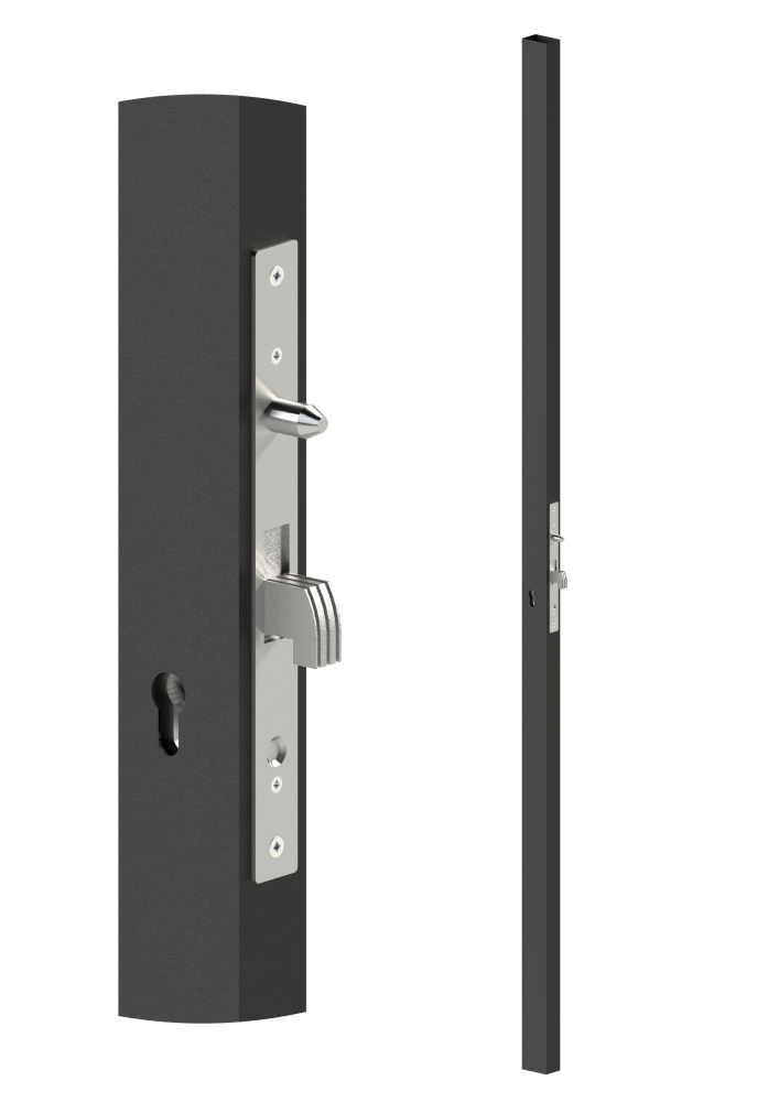 Profil 60x40x1,5 mm, H=2000 mm se zámkem, vhodný pro rám posuvné branky, bez povrchové úpravy, bez vložky