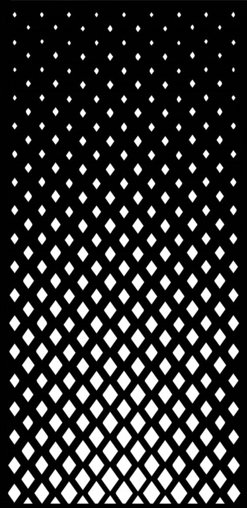 Designová kovová výplň, laserem vypálený vzor 9010, rozměr 1000x2000x2,5 mm, bez povrchové úpravy