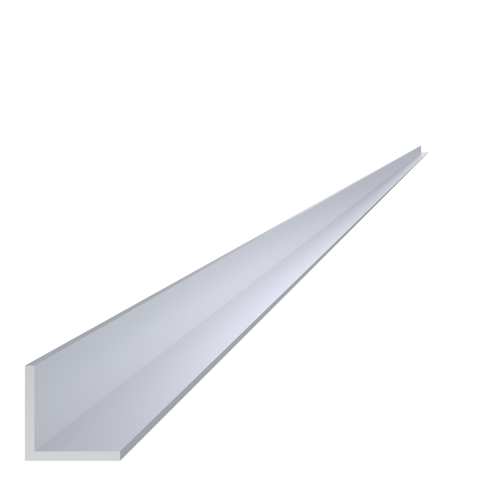 L profil 20x20x2mm, délka 6000 mm, materiál EN AW-6060 T66, přírodní hliník bez povrchové úpravy, cena za kus