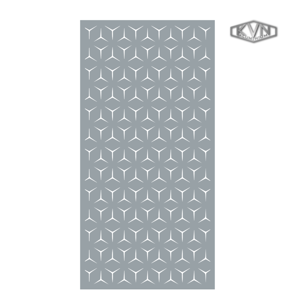 Designová hliníková výplň, laserem vypálený vzor 9131, rozměr 1000x2000x3,0 mm, bez povrchové úpravy, perforace 11%