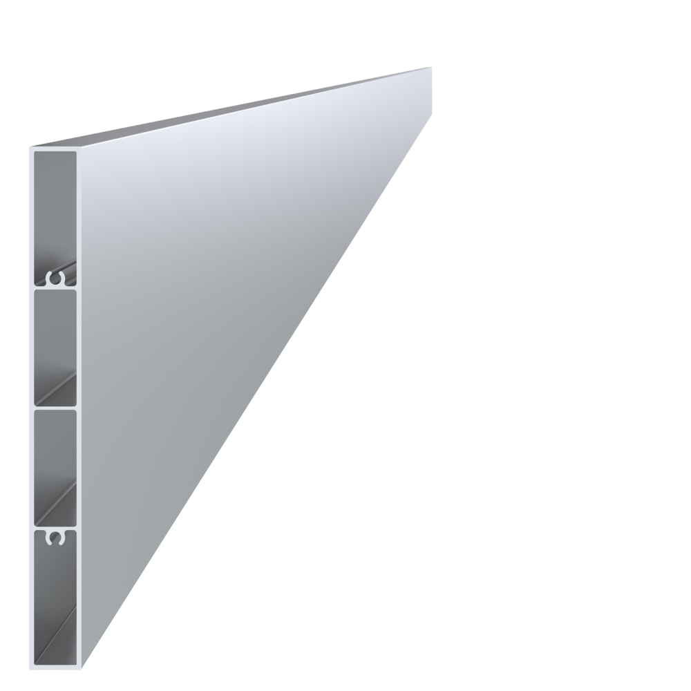 Profil na výplň 160x16x6000 mm, materiál EN AW-6060 T66, přírodní hliník bez povrchové úpravy, cena za KUS