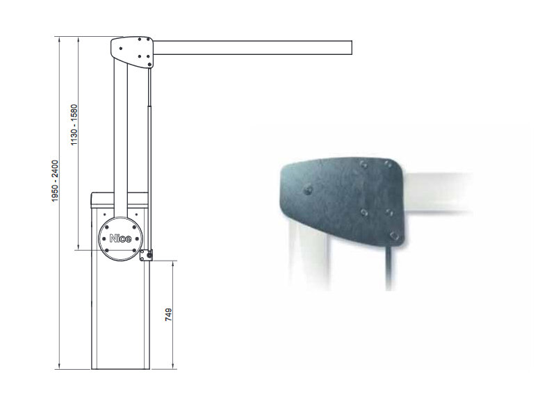 XBA11 - kloubová mechanika pro závory M3BAR a M5BAR