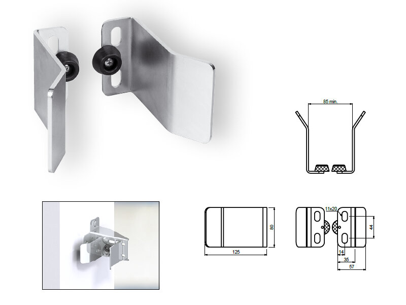 CAIS PADDOCK SM - horní koncový doraz pro posuvnou bránu