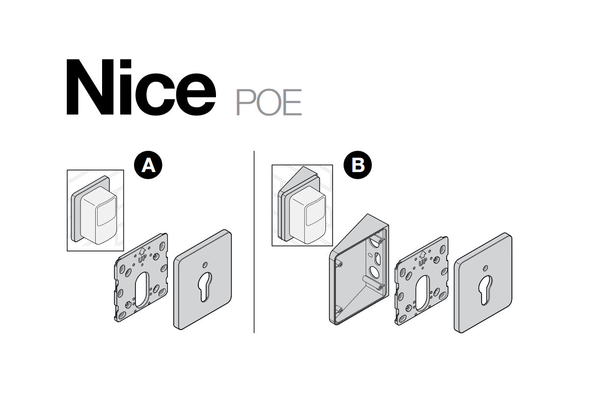 POE - konzola pro uchycení fotobuněk, klávesnic a čteček karet