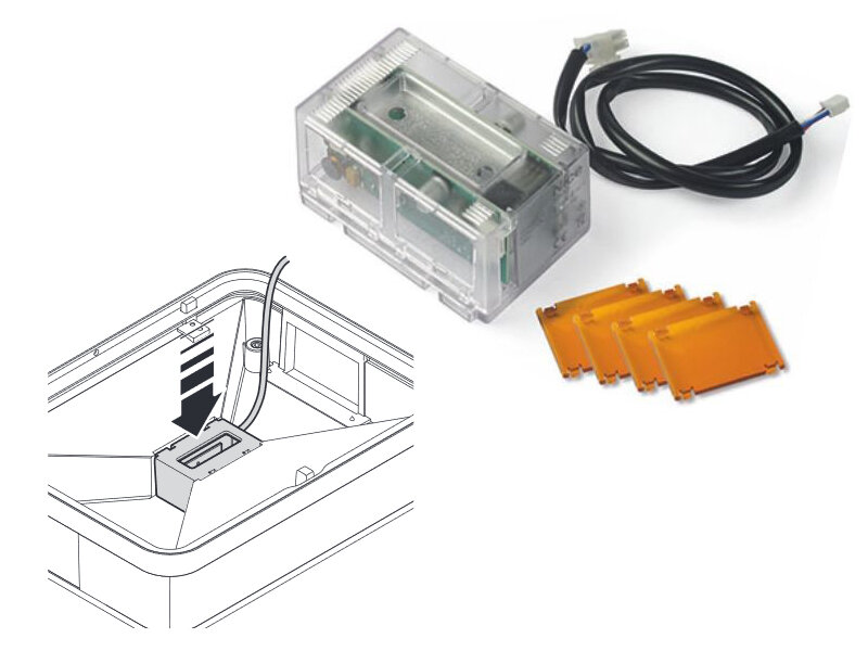 XBA7 - LED výstražná lampa do klobouku závor SBAR, MBAR a LBAR