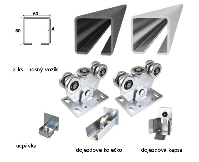 Kit60 - sada pro samonosnou posuvnou bránu