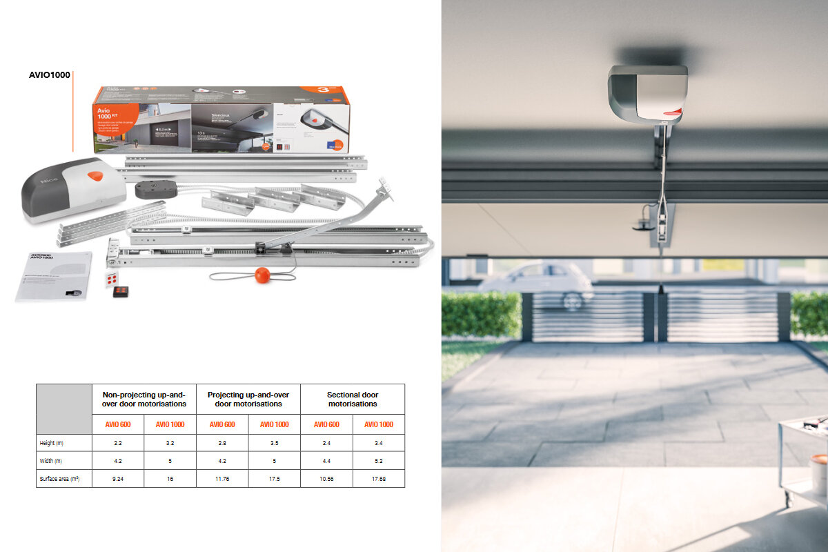 AVIO1000 - stropní pohon pro garážová vrata do hmotnosti 100 kg