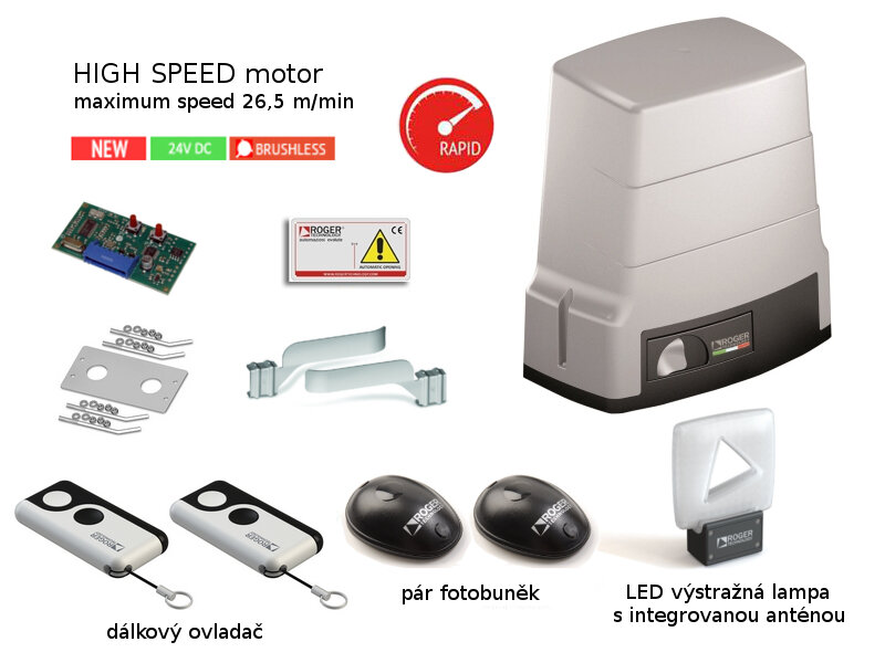 KIT BH30/605/HS - HIGH SPEED pohon pro posuvnou bránu do 600 kg