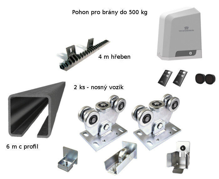 C60XBOXER500 - kompletní řešení pro samonosnou posuvnou bránu