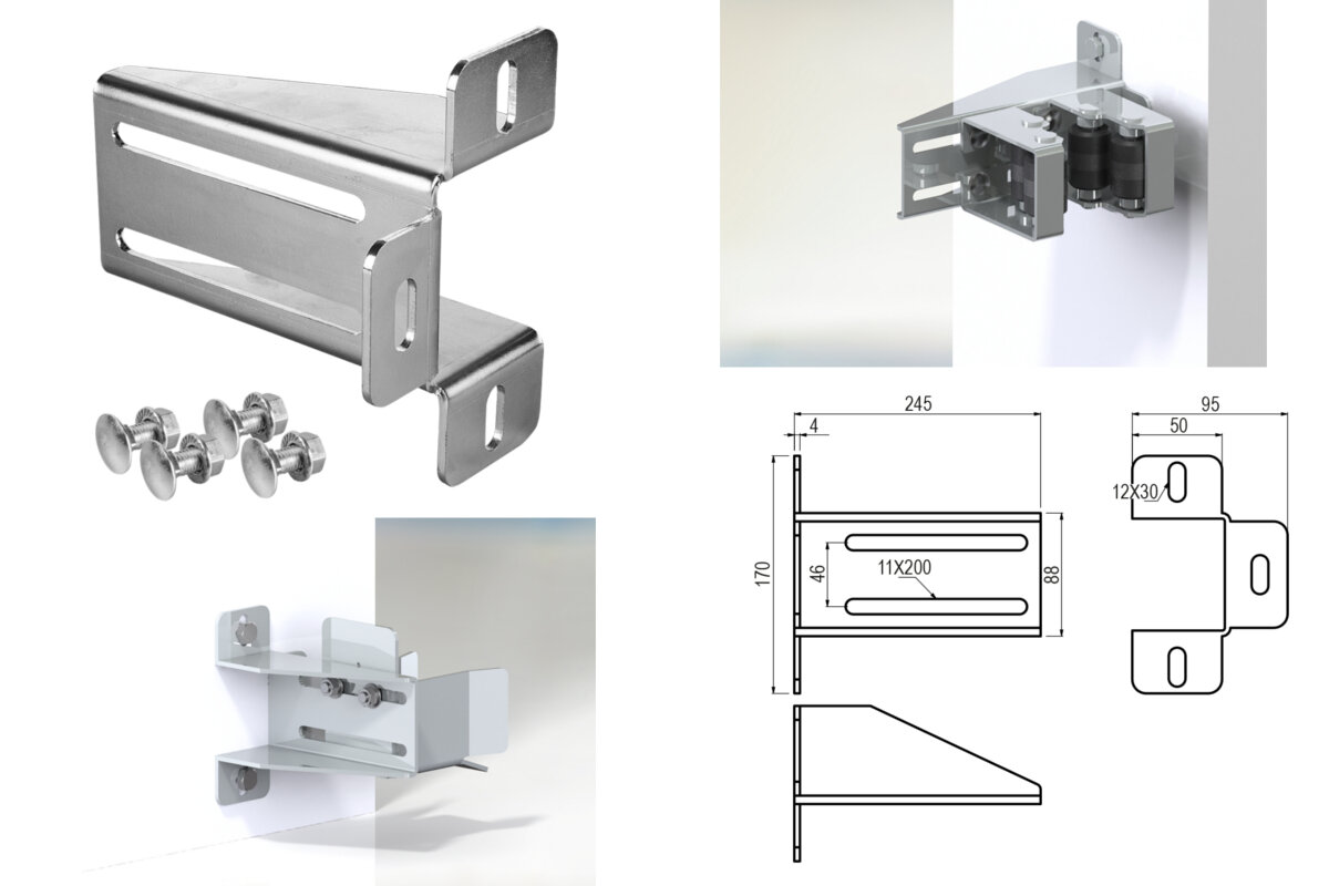 CAIS PARK 240 - konzola pro umístění velké kapsy na zeď