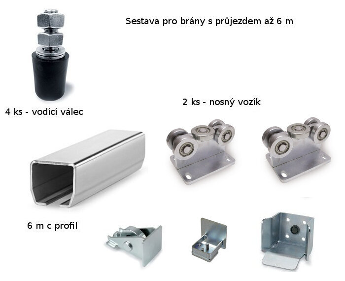 AZP705 - sada pro samonosnou posuvnou bránu do 6 m průjezdu