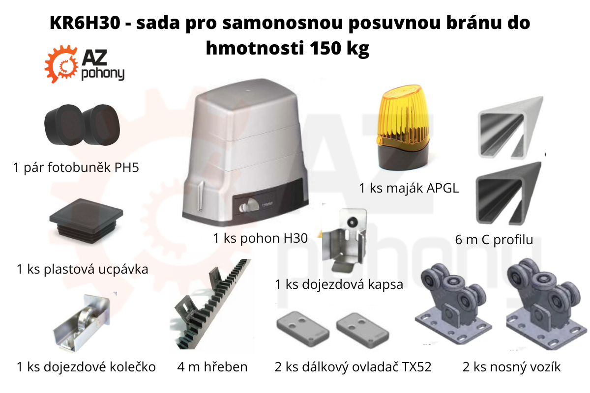 KR6H30 - kompletní řešení s profilem 60mm