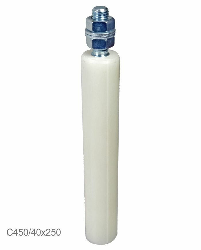 Nylonový vodicí váleček ø42, H-250 mm, závit M18 pro horní vedení posuvné brány