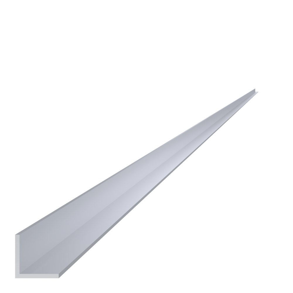 L profil 15x15x1.5mm, délka 6000 mm, materiál EN AW-6060 T66, přírodní hliník bez povrchové úpravy, cena za kus