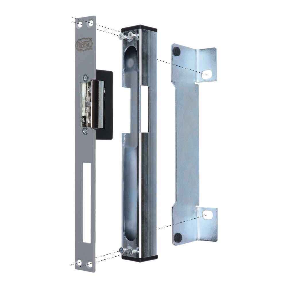 EZK315 Set - dorazová kazeta pravá/levá EZK310 (260x30x30 mm) + elektrický zámek EZ332 s lištou