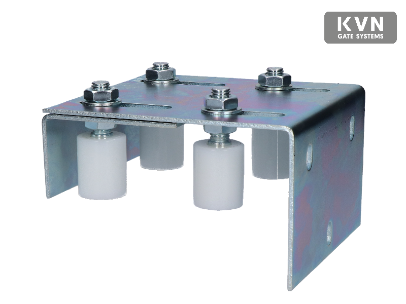 W462M Horní vedení brány, nastavitelné pro profil 10-85mm, 4x nylon. kolečka D30mm H40mm