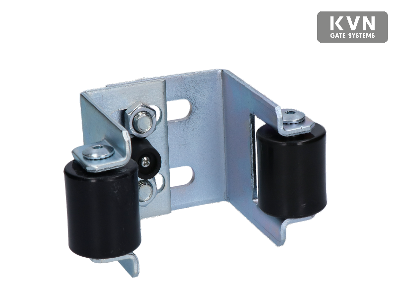 W465R Horní doraz brány 160x80x105x4mm, regulovatelná šířka 41-86mm, bíly zinek