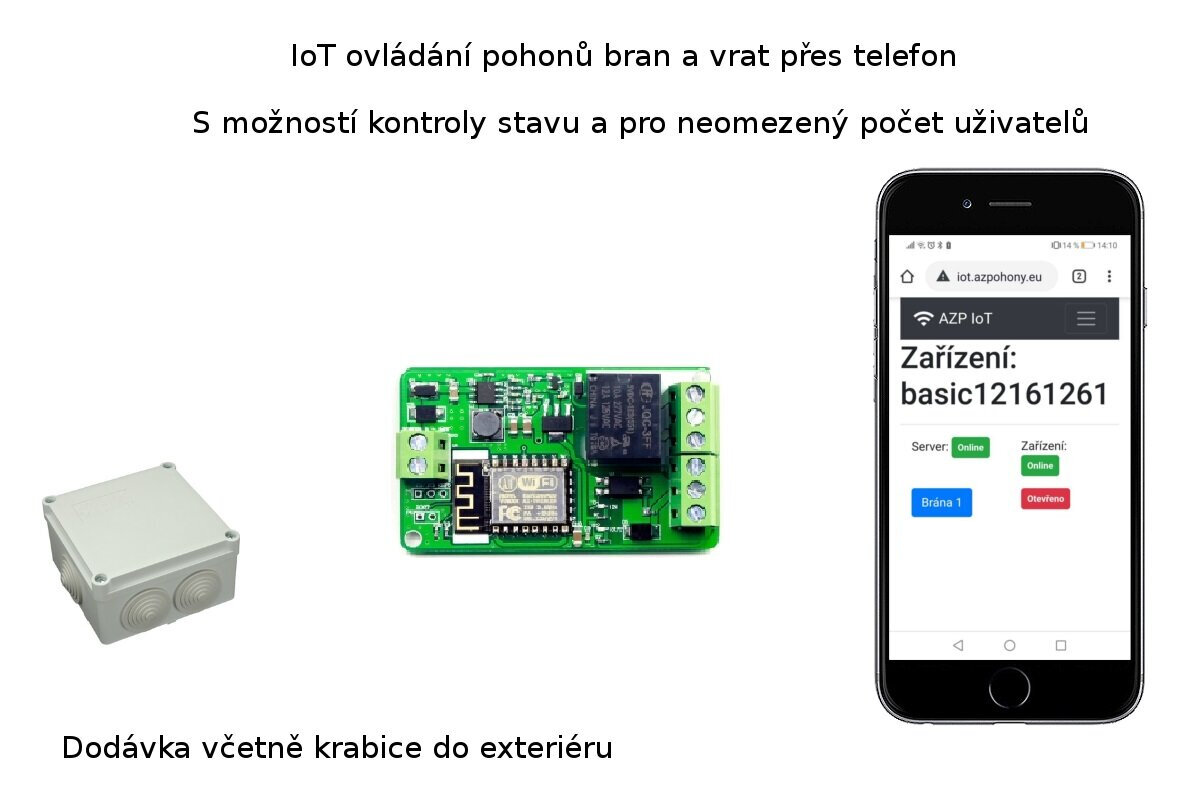 AZP Wi-Fi IoT ovladač Basic - modernější verze GSM ovladače