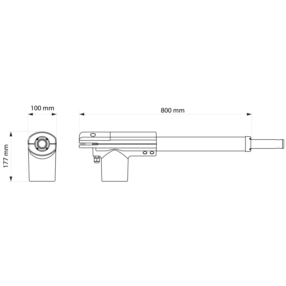 TOO4524KLT sada pre dvojkrídlovú bránu do 4,5m/krídlo, 2x TOO4524 (24V, 120W, 1800N), 1x MC424L, 1x OXIBD, 2x FLO2RE