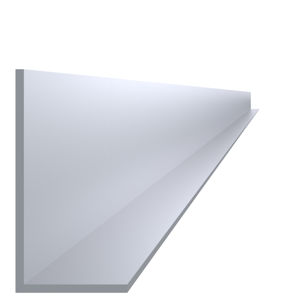 L profil 80x40x3mm,dĺžka 6000mm, materiál EN AW-6060 T66, prírodný hliník bez povrchovej úpravy, cena za kus