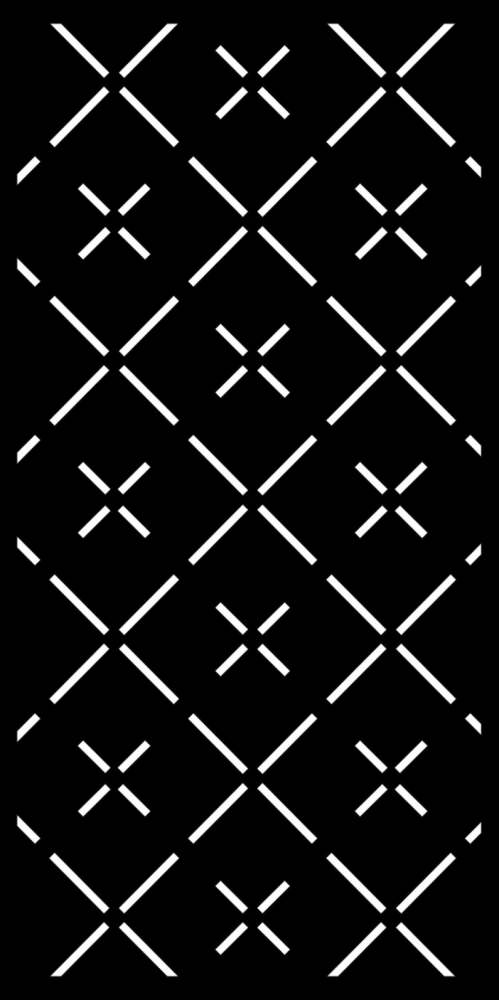 Designová kovová výplň, laserem vypálený vzor 1223, rozměr 1000x2000x2,0 mm, bez povrchové úpravy, perforace 9%