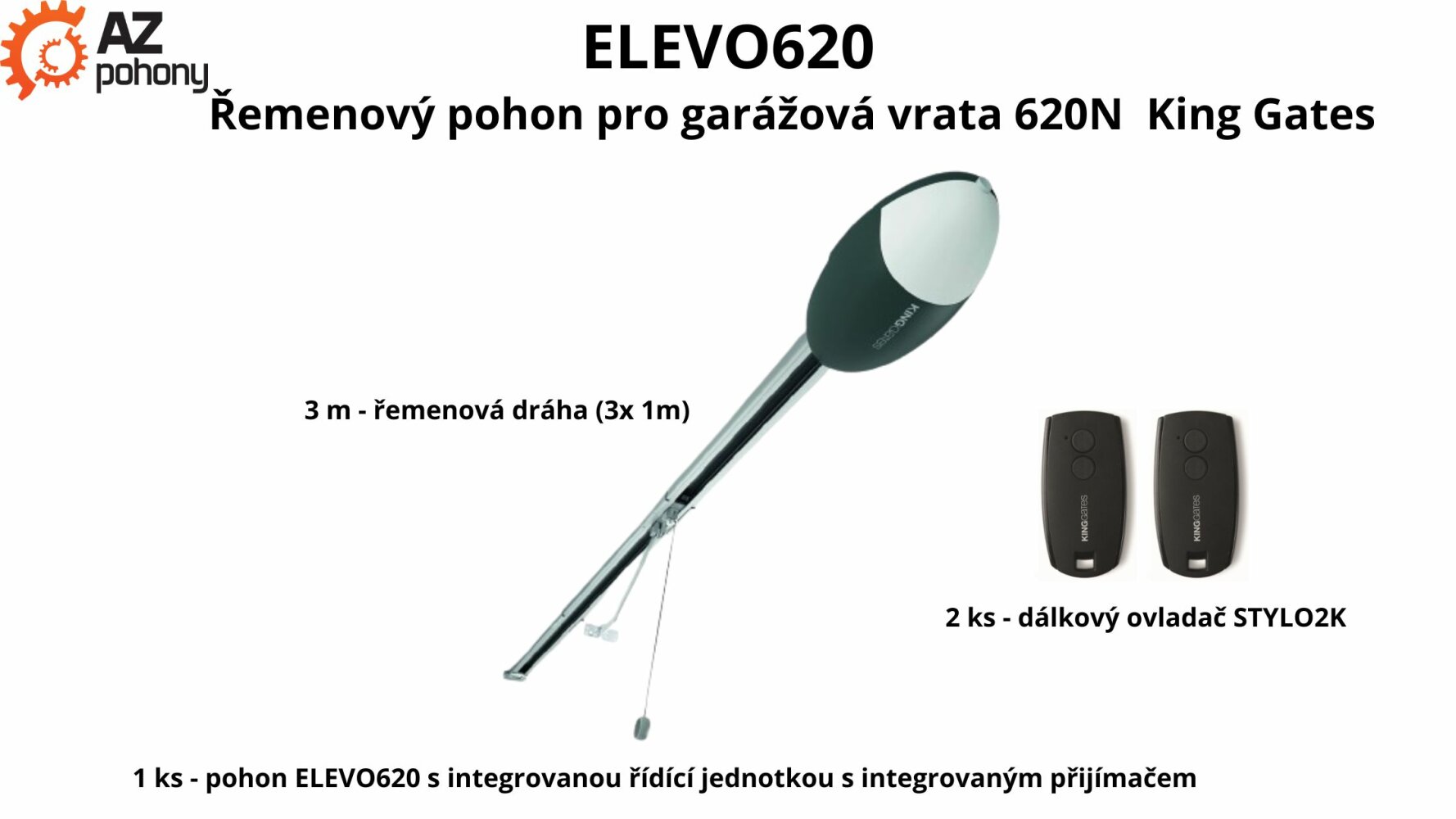 ELEVO620 - řemenový pohon pro garážová vrata 620N od KingGates