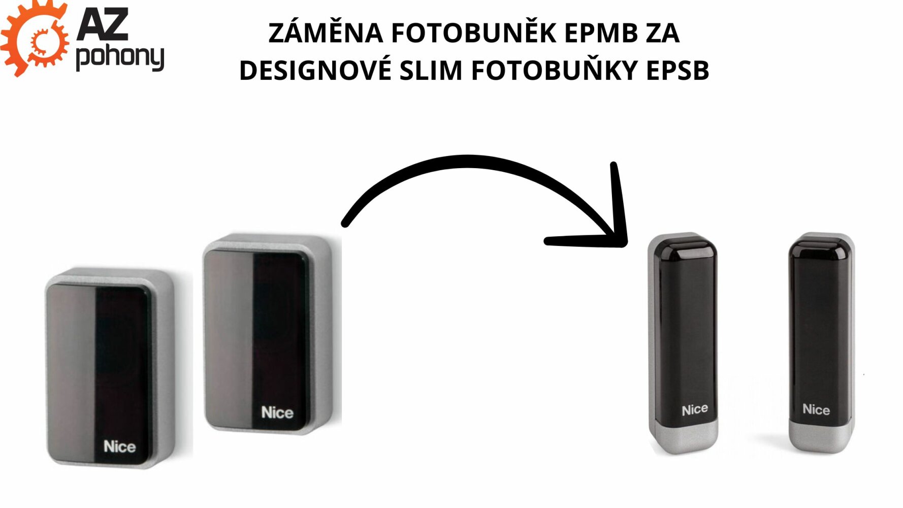 Záměna fotobuněk EPMB za designové slim fotobuňky EPSB